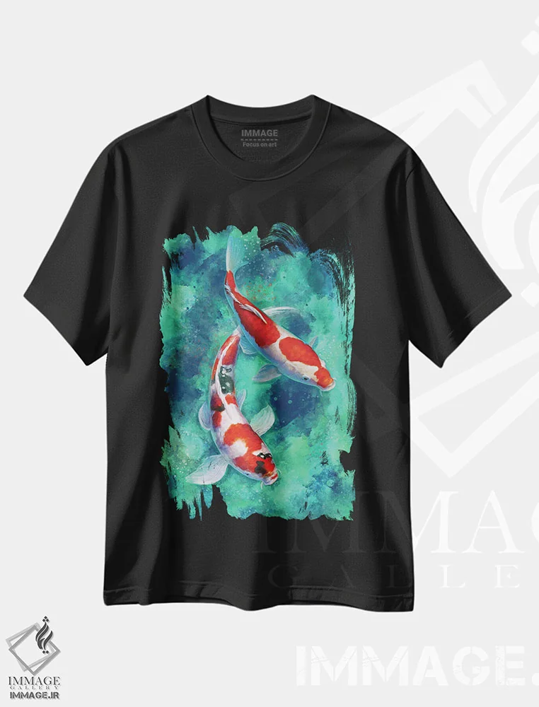 تیشرت مشکی طرح دار – تیشرت طبیعت آرام ,کوی ذن چپ اثر لوییز گلبی immage.ir