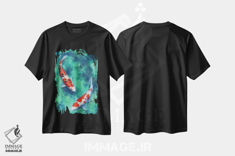 تیشرت مشکی طرح دار – تیشرت هنری ,کوی ذن راست اثر لوییز گلبی فروشگاه ایماژ