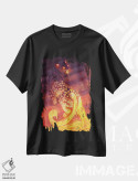 تیشرت مشکی طرح دار – تیشرت فانتزی ,پلنگ گدازه اثر لوییز گلبی immage.ir