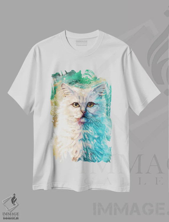 تیشرت سفید طرح دار – تیشرت هنری ,پرشین اثر لوییز گلبی immage.ir