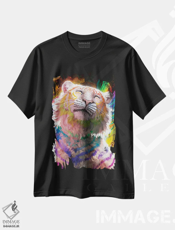 تیشرت مشکی طرح دار – تیشرت اسپرت ,رنگین کمان اثر لوییز گلبی فروشگاه ایماژ