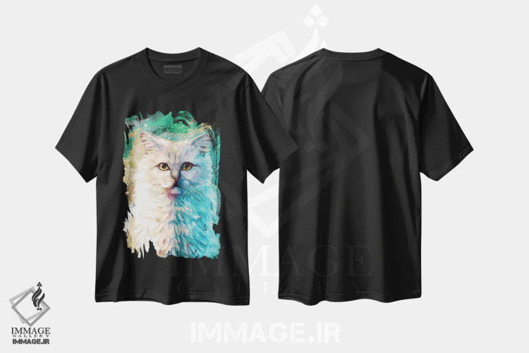 تیشرت مشکی طرح دار – تیشرت هنری ,پرشین اثر لوییز گلبی فروشگاه ایماژ
