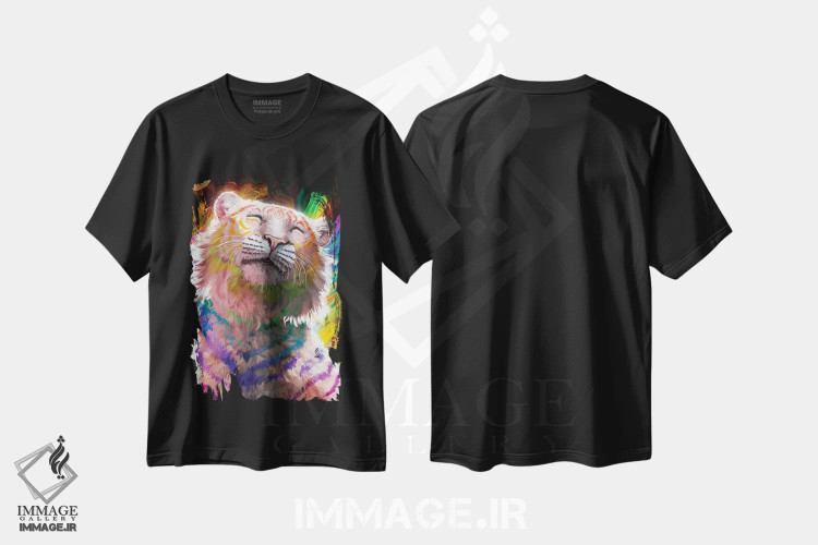 تیشرت مشکی طرح دار – تیشرت اسپرت ,رنگین کمان اثر لوییز گلبی فروشگاه ایماژ