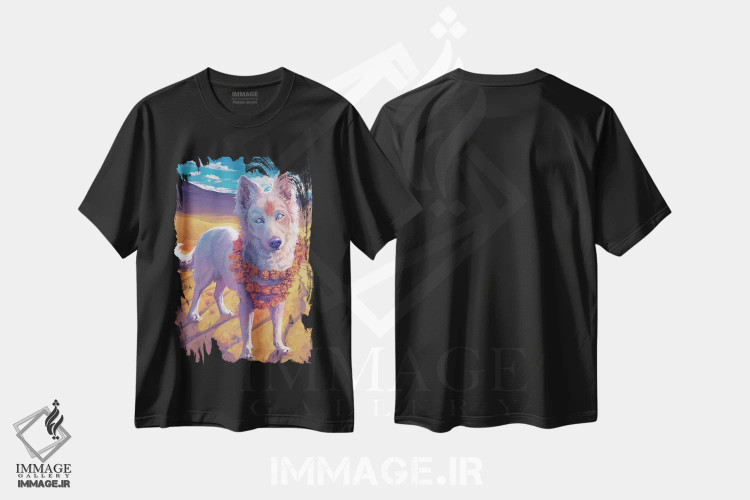 تیشرت مشکی طرح دار – تیشرت فانتزی ,ساراما اثر لوییز گلبی immage.ir
