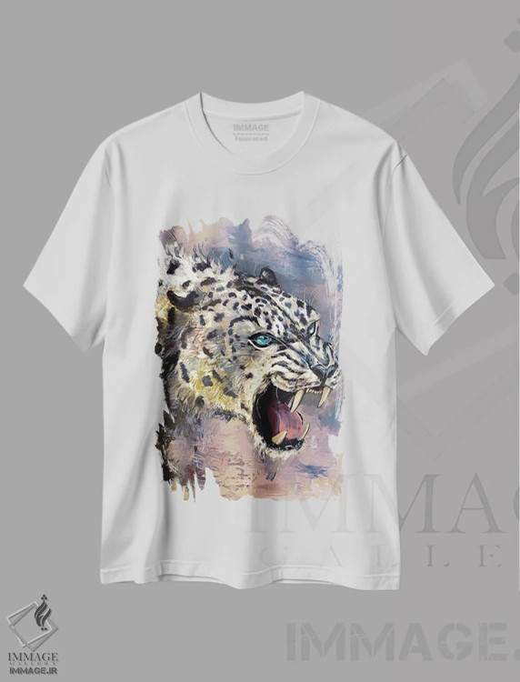 تیشرت سفید طرح دار – تیشرت حیوانات ,غرش اثر لوییز گلبی immage.ir