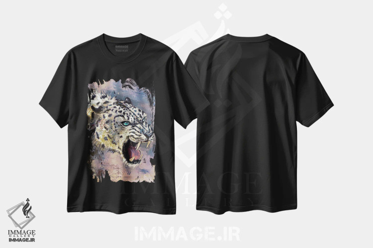 تیشرت مشکی طرح دار – تیشرت حیوانات ,غرش اثر لوییز گلبی فروشگاه ایماژ