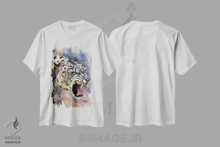 تیشرت سفید طرح دار – تیشرت حیوانات ,غرش اثر لوییز گلبی immage.ir
