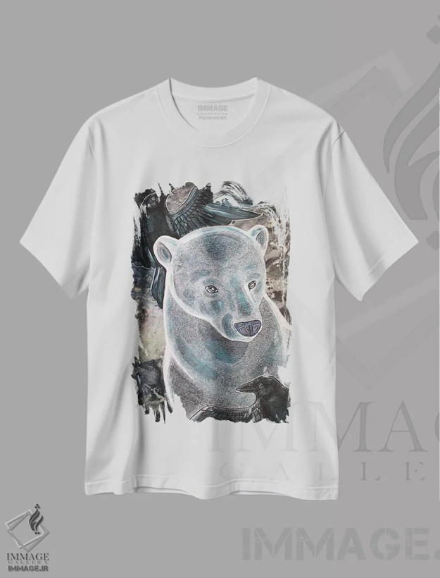 تیشرت سفید طرح دار – تیشرت حیوانات ,وداع اثر لینت شلی فروشگاه ایماژ