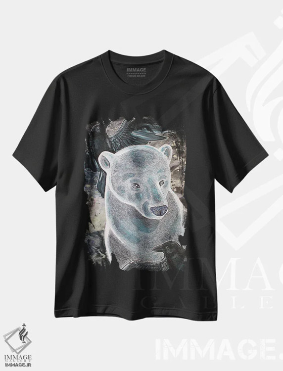 تیشرت مشکی طرح دار – تیشرت حیوانات ,وداع اثر لینت شلی immage.ir