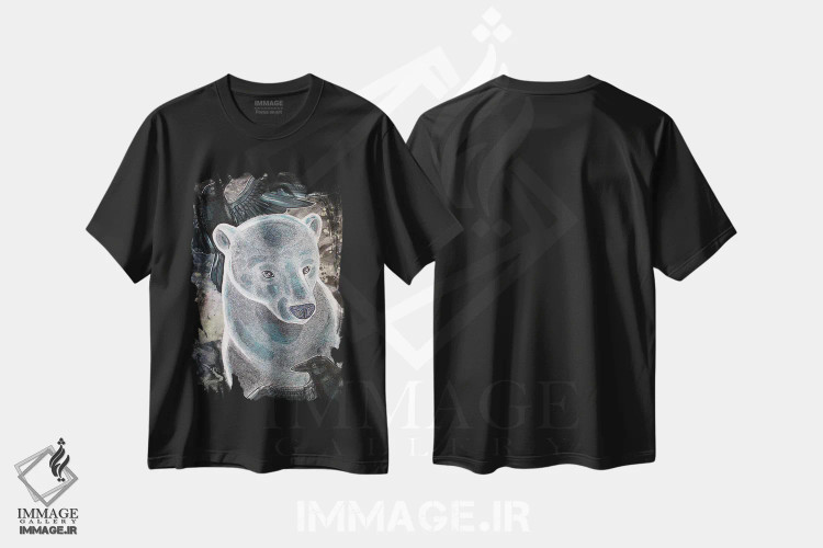 تیشرت مشکی طرح دار – تیشرت حیوانات ,وداع اثر لینت شلی immage.ir
