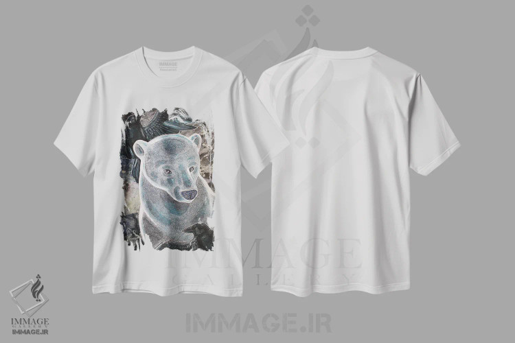 تیشرت سفید طرح دار – تیشرت حیوانات ,وداع اثر لینت شلی فروشگاه ایماژ