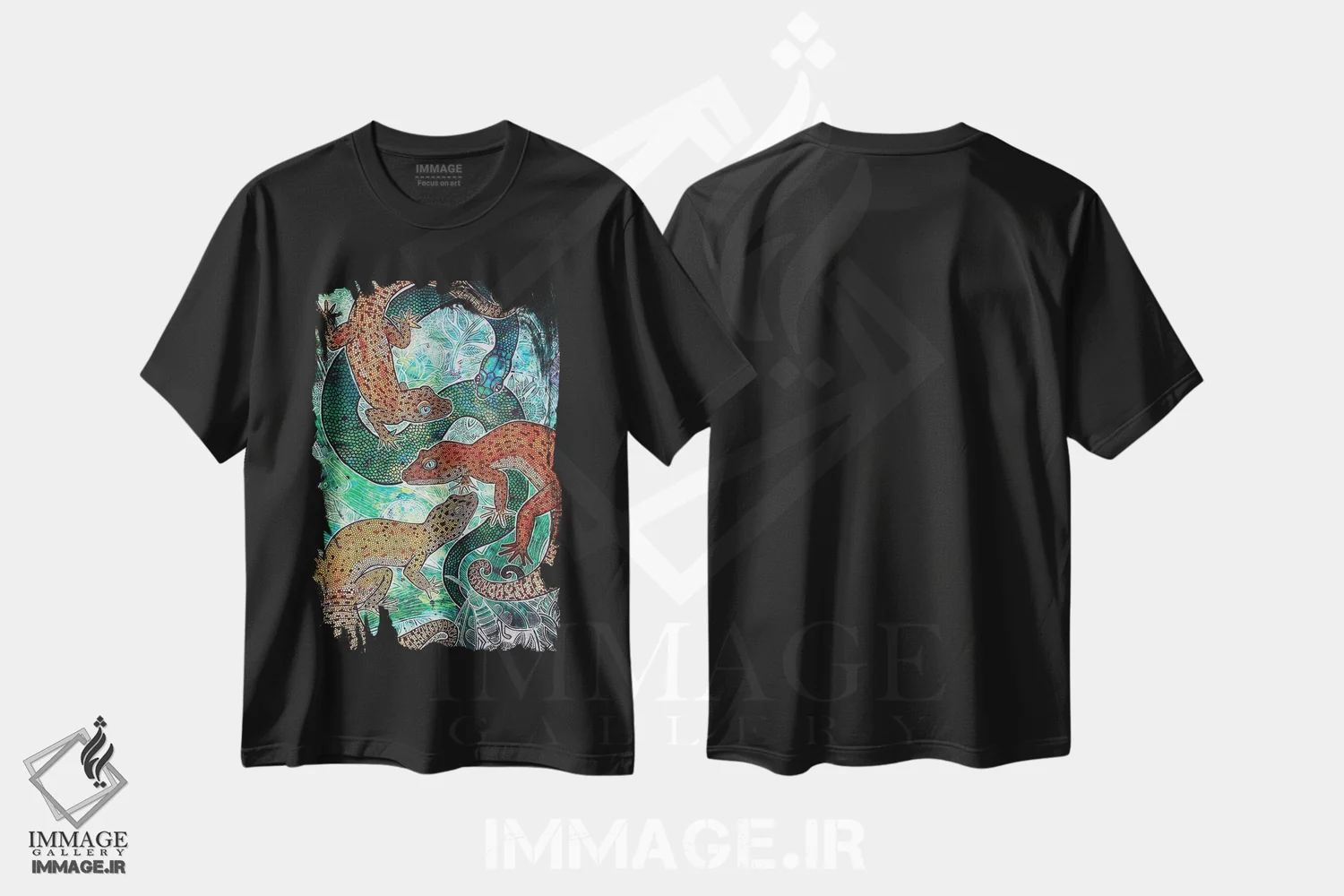 تیشرت مشکی طرح دار – تیشرت انتزاعی ,هم گرایی اثر لینت شلی فروشگاه ایماژ