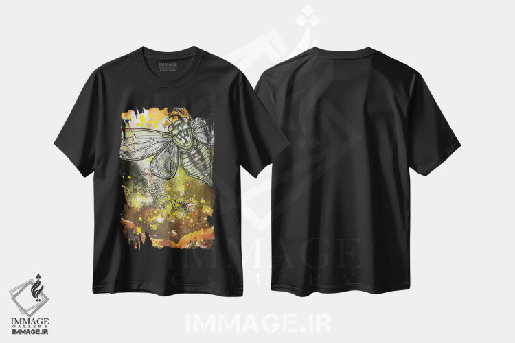 تیشرت مشکی طرح دار – تیشرت فانتزی ,عزیمت ها اثر لینت شلی فروشگاه ایماژ
