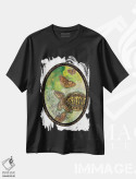 تیشرت مشکی طرح دار – تیشرت طبیعت ,تعقیب پروانه های فریتیلاری اثر لینت شلی فروشگاه ایماژ