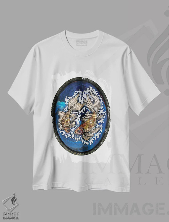 تیشرت سفید طرح دار – تیشرت طبیعت ,کوی شناگر اثر لینت شلی فروشگاه ایماژ