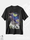 تیشرت مشکی طرح دار – تیشرت طبیعت ,زیر ماه شمالی اثر لینت شلی فروشگاه ایماژ