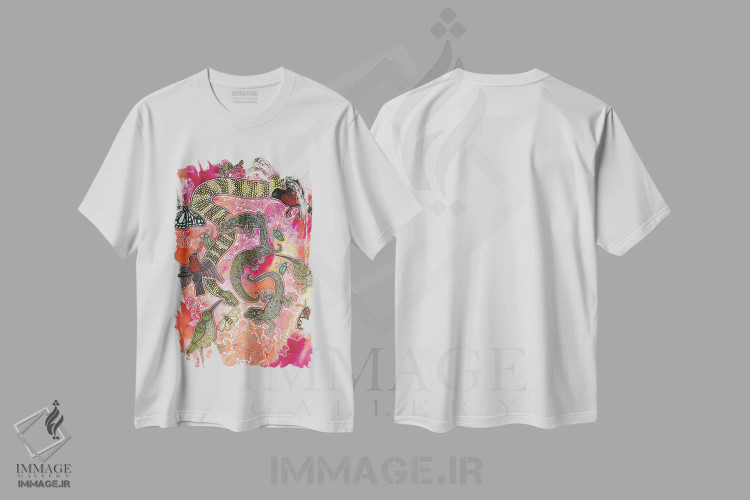 تیشرت سفید طرح دار – تیشرت حیوانات ,دنیای جانوران اثر لینت شلی فروشگاه ایماژ