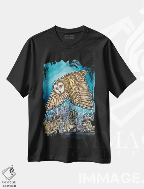 تیشرت مشکی طرح دار – تیشرت حیوانات ,قایم موشک اثر لینت شلی فروشگاه ایماژ