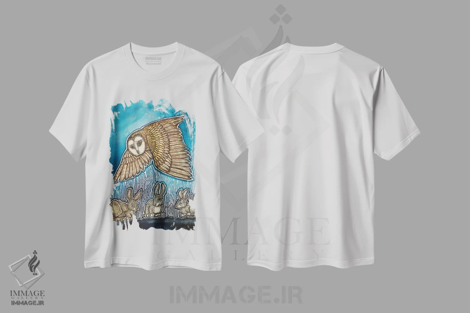 تیشرت سفید طرح دار – تیشرت حیوانات ,قایم موشک اثر لینت شلی immage.ir