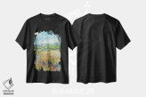 تیشرت مشکی طرح دار – تیشرت طبیعت ,پیاده روی سپتامبر در بلوط های سنگی اثر لویزا میلیسنت فروشگاه ایماژ