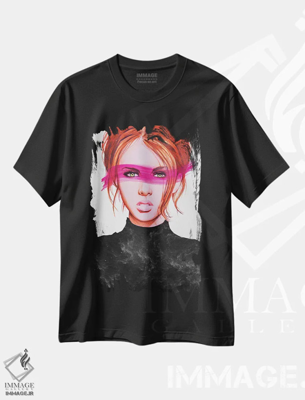 تیشرت مشکی طرح دار – تیشرت هنری ,نگاه ابدی اثر لاستاناو فروشگاه ایماژ
