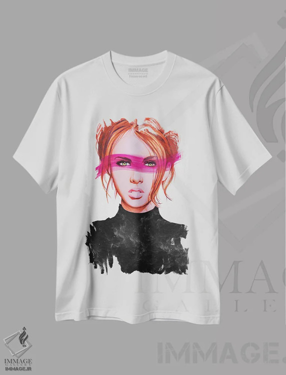 تیشرت سفید طرح دار – تیشرت هنری ,نگاه ابدی اثر لاستاناو immage.ir