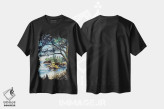 تیشرت مشکی طرح دار – تیشرت طبیعت ,پوینت لوبوس اثر لویزا میلیسنت فروشگاه ایماژ