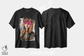 تیشرت مشکی طرح دار – تیشرت هنری ,نقاشی دختر با چشمان گلی اثر لاستاناو فروشگاه ایماژ