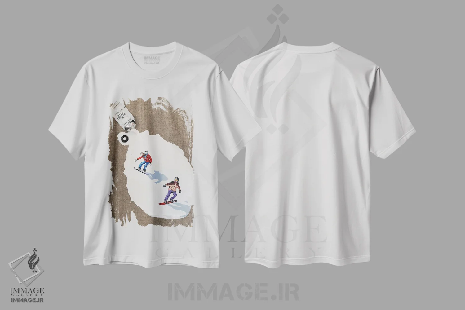 تیشرت سفید طرح دار – تیشرت اسپرت ,مسیر V اثر لنا اسمیرنُوا immage.ir