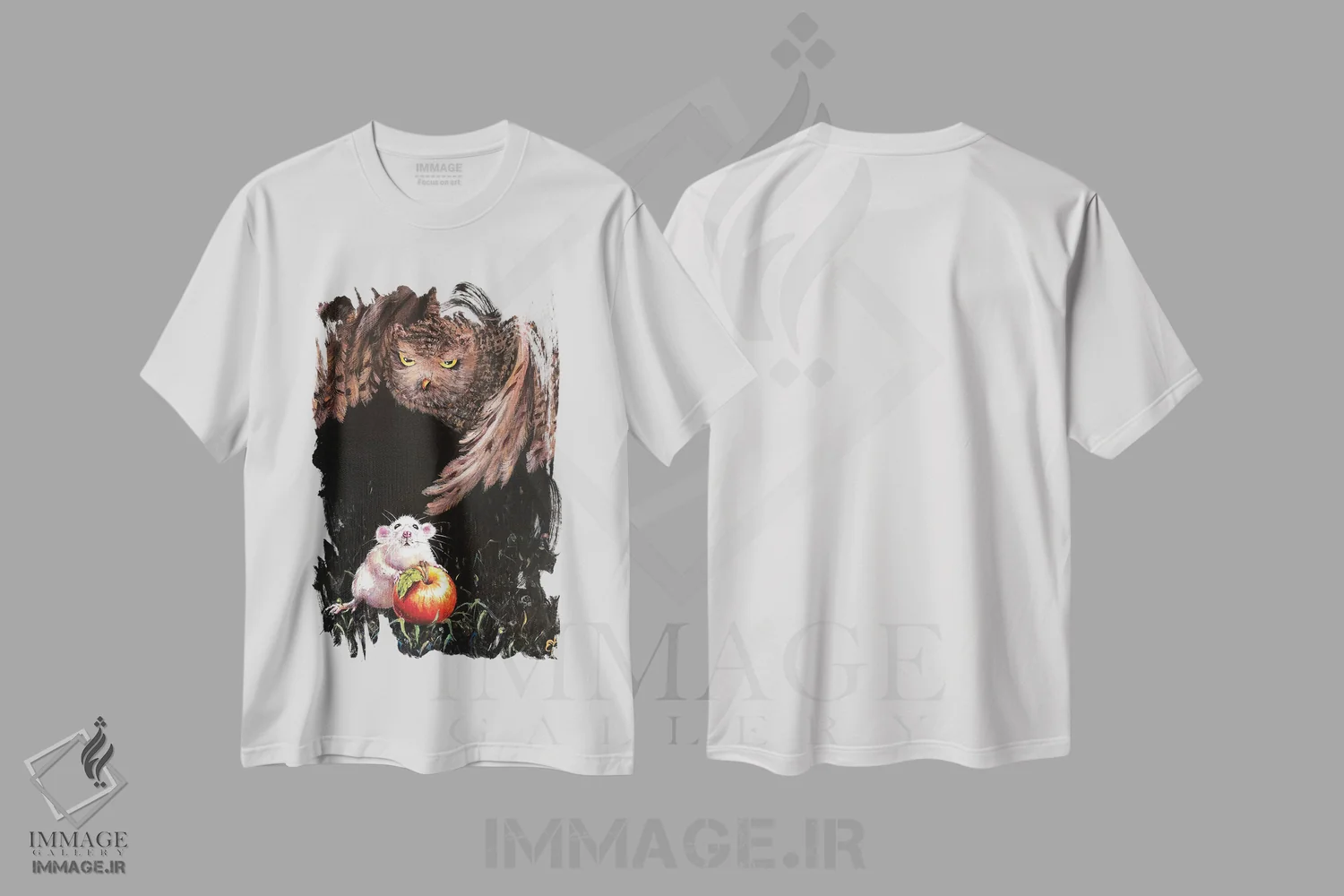 تیشرت سفید طرح دار – تیشرت هنری طبیعت ,بگیر اثر لنا اسمیرنُوا immage.ir