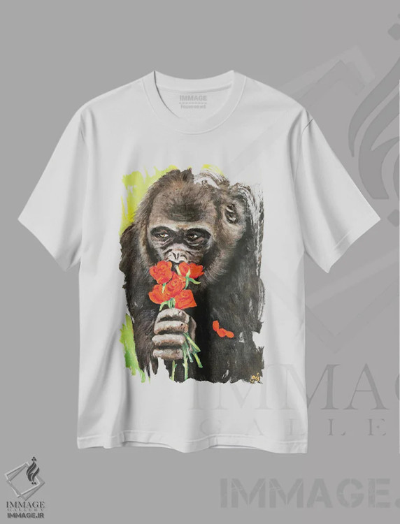 تیشرت سفید طرح دار – تیشرت هنری ,من هم دوستت دارم اثر لنا اسمیرنُوا فروشگاه ایماژ