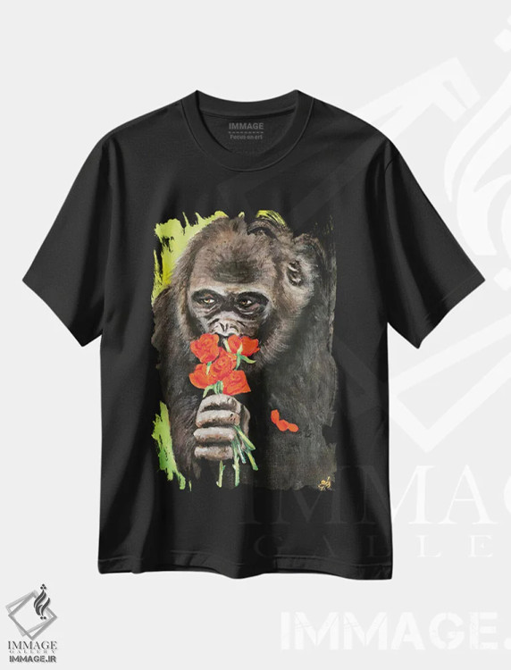تیشرت مشکی طرح دار – تیشرت هنری ,من هم دوستت دارم اثر لنا اسمیرنُوا immage.ir