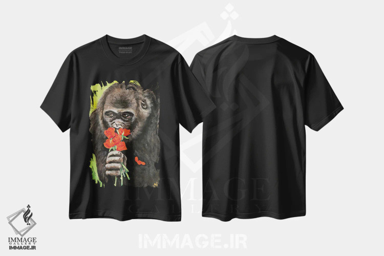 تیشرت مشکی طرح دار – تیشرت هنری ,من هم دوستت دارم اثر لنا اسمیرنُوا immage.ir