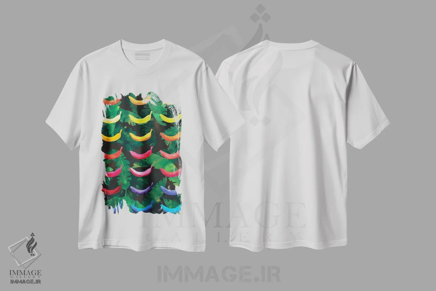تیشرت سفید طرح دار – تیشرت پاپ آرت ,موزهای بی پایان II اثر لنا اسمیرنُوا immage.ir