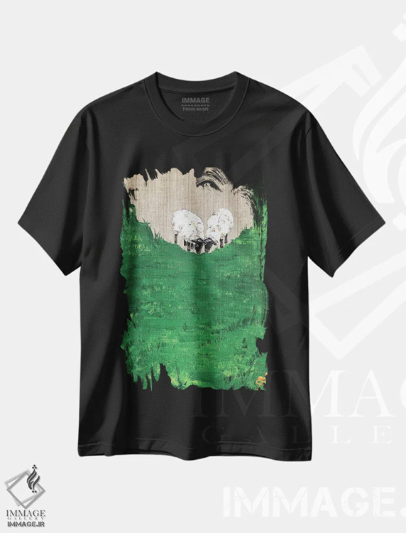 تیشرت مشکی طرح دار – تیشرت طنز حیوانات ,بع بع اثر لنا اسمیرنُوا فروشگاه ایماژ