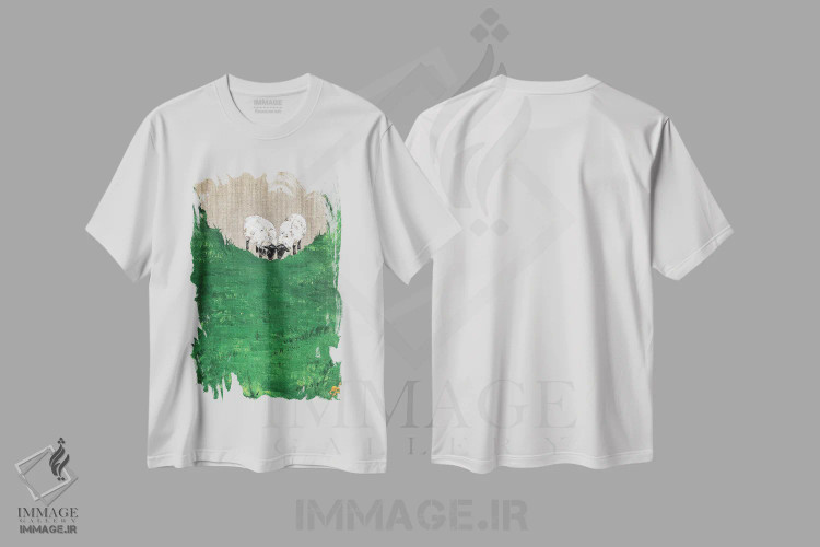 تیشرت سفید طرح دار – تیشرت طنز حیوانات ,بع بع اثر لنا اسمیرنُوا immage.ir