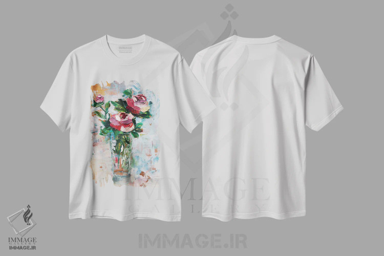 تیشرت سفید طرح دار – تیشرت گلدار ,تابستان یعنی گل صدتومانی اثر لنا اسمیرنُوا immage.ir