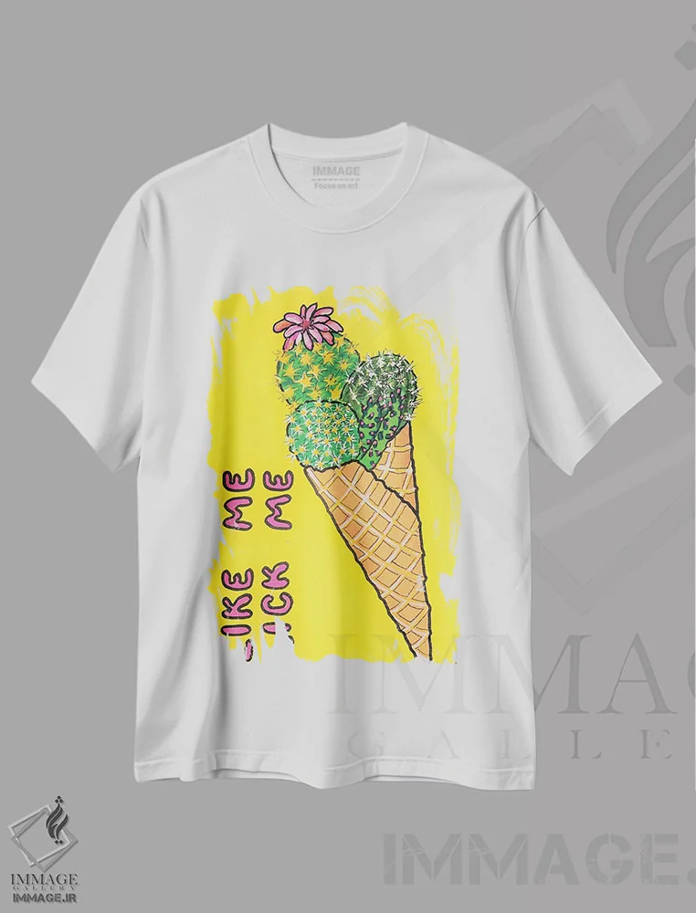 تیشرت سفید طرح دار – تیشرت طنز ,دوستم بدار، لیسم بزن اثر لنا اسمیرنُوا immage.ir