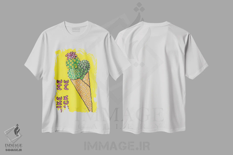 تیشرت سفید طرح دار – تیشرت طنز ,دوستم بدار، لیسم بزن اثر لنا اسمیرنُوا immage.ir