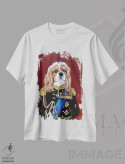 تیشرت سفید طرح دار – تیشرت فانتزی ,پوتوماک با لباس رژه اثر لنا اسمیرنُوا فروشگاه ایماژ