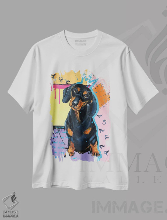 تیشرت سفید طرح دار – تیشرت طنز حیوانات ,دش اثر لنا اسمیرنُوا immage.ir