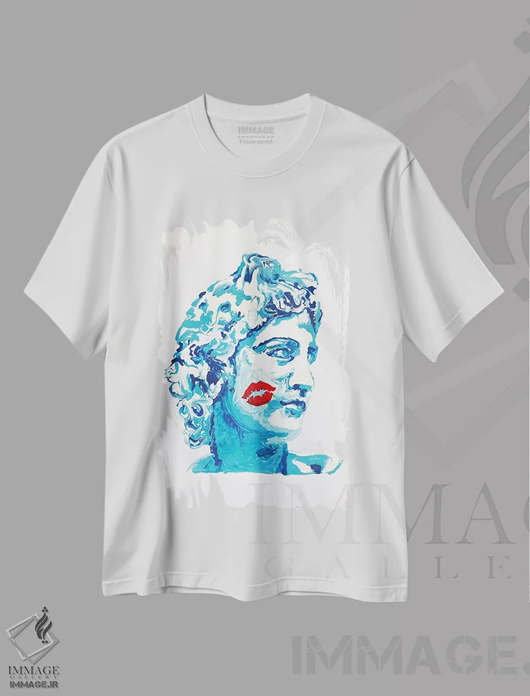 تیشرت سفید طرح دار – تیشرت پرتره زنانه ,آپولو اثر لنا اسمیرنُوا immage.ir