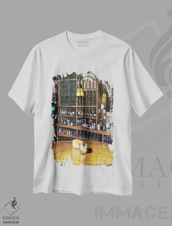 تیشرت سفید طرح دار – تیشرت تزئینی ,آرامش عصرگاهی اثر لنا اسمیرنُوا immage.ir