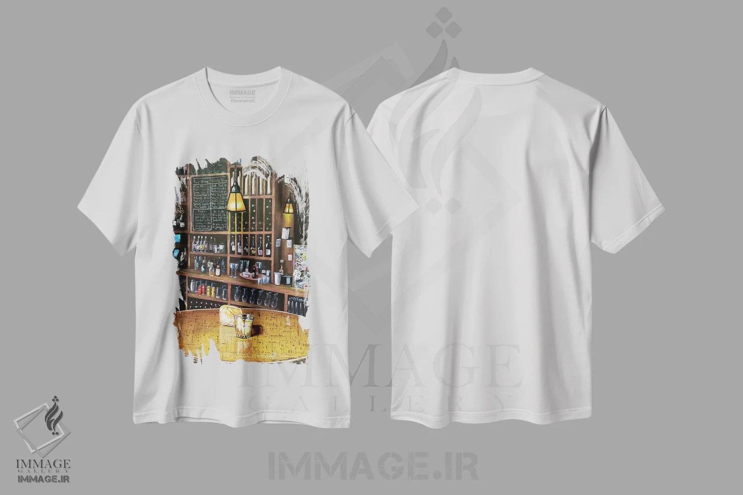 تیشرت سفید طرح دار – تیشرت تزئینی ,آرامش عصرگاهی اثر لنا اسمیرنُوا immage.ir