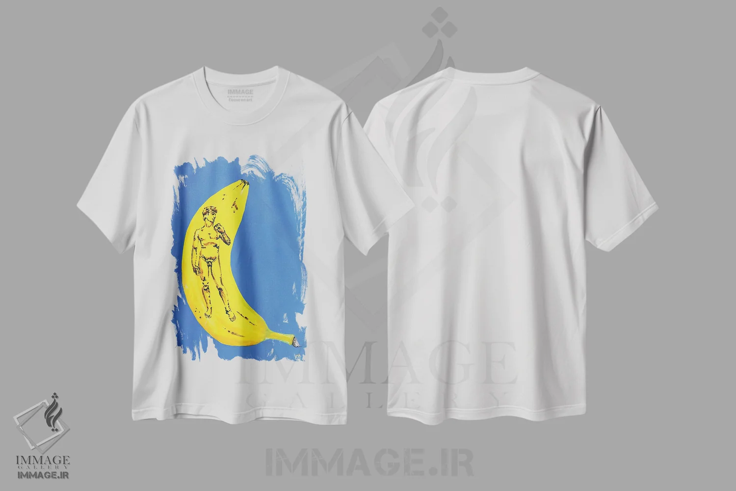 تیشرت سفید طرح دار – تیشرت هنری ,داوود اثر لنا اسمیرنُوا فروشگاه ایماژ