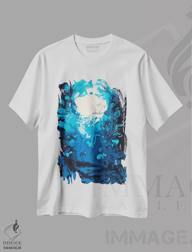 تیشرت سفید طرح دار – تیشرت حیوانات ,یخ شماره پنج اثر لنا اسمیرنُوا immage.ir