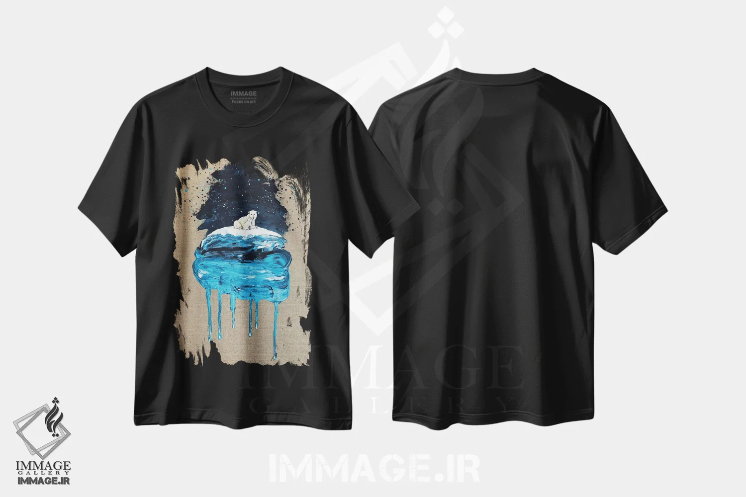 تیشرت مشکی طرح دار – تیشرت طبیعت ,یخ شماره شش اثر لنا اسمیرنُوا immage.ir