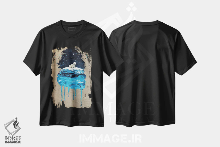 تیشرت مشکی طرح دار – تیشرت طبیعت ,یخ شماره شش اثر لنا اسمیرنُوا immage.ir