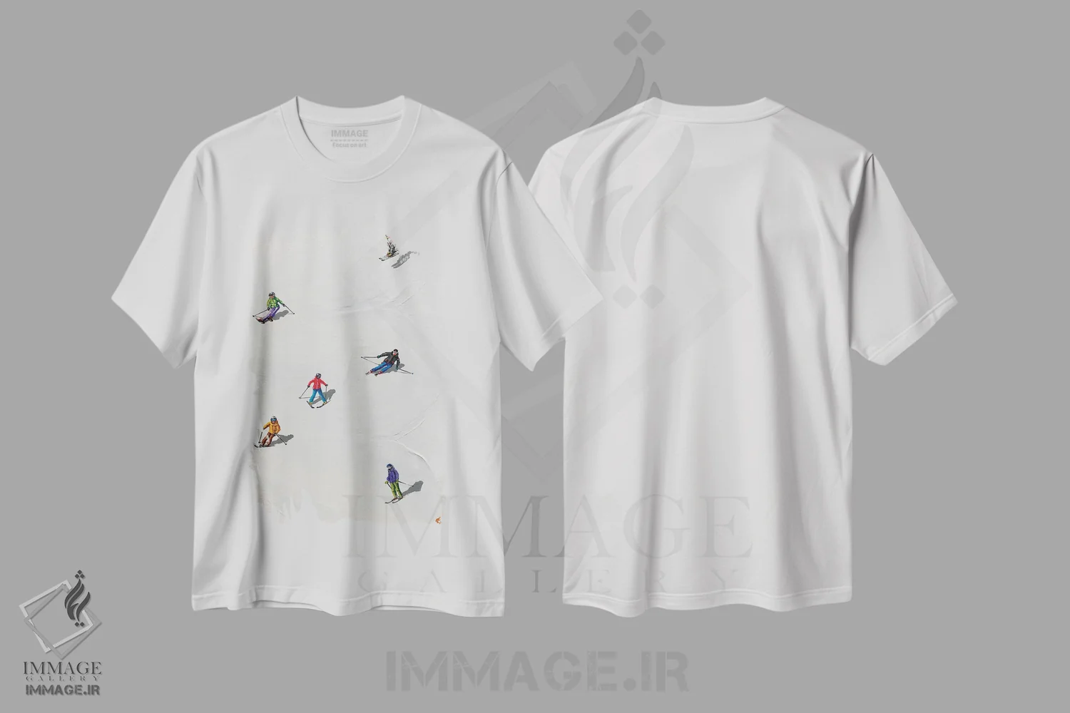 تیشرت سفید طرح دار – تیشرت ورزشی ,پیست اسکی I اثر لنا اسمیرنُوا immage.ir