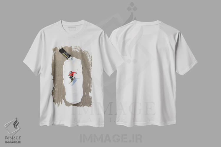 تیشرت سفید طرح دار – تیشرت ورزشی ,پیست اسکی III اثر لنا اسمیرنُوا immage.ir